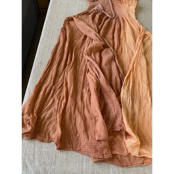 MIGUELINA Peri Cotton Gauze Maxi Coverup Dress In Amber M - Picture 11 of 11